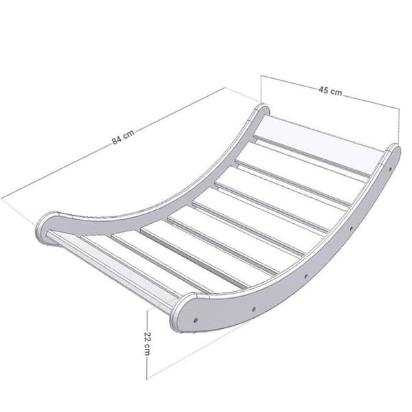 ROKIT balansbräda - massivt trä gradient kalla färger