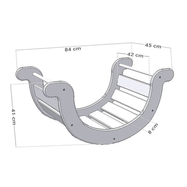 YUPEE balansbräda - massivt trä gradient kalla färger