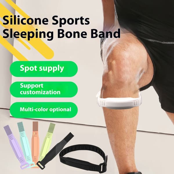 INF Sports Strap Silicone Knæstøttebånd til træning Sort