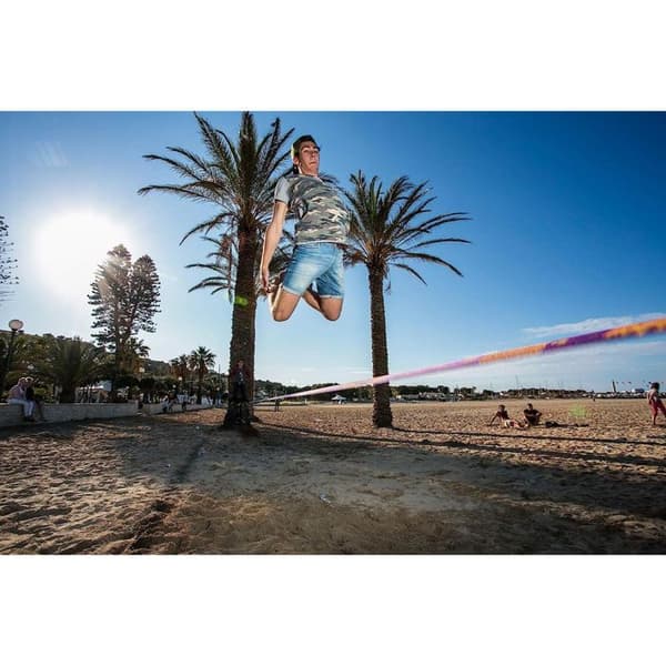Slackline Surferline Gibbon - 25m - Dynamiskt band - Robust spakspärr