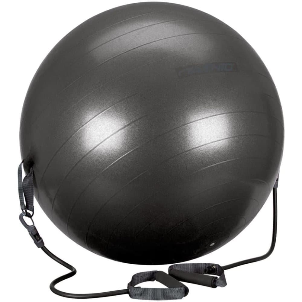 Avento Fitnessball med motstandsrør 65 cm svart 41TO-ZWG-65