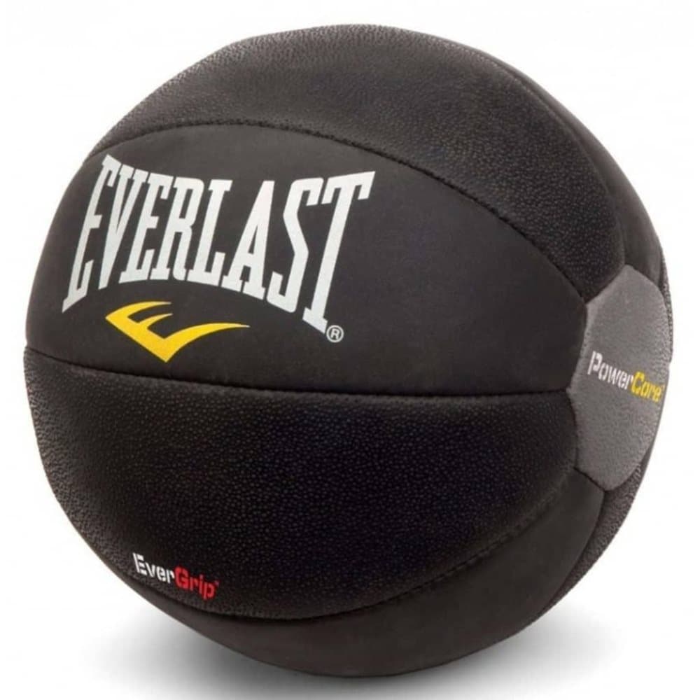 EVERLAST Medisinball lær svart