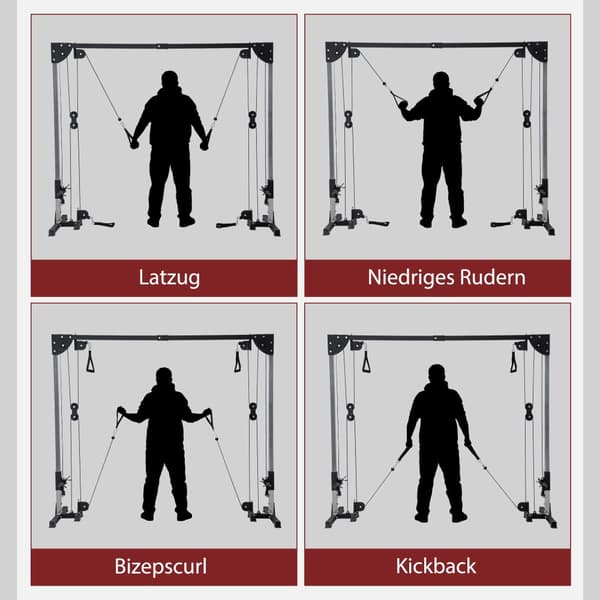 Kabeldrag Kraftstation, 245x85x207 cm, Svart