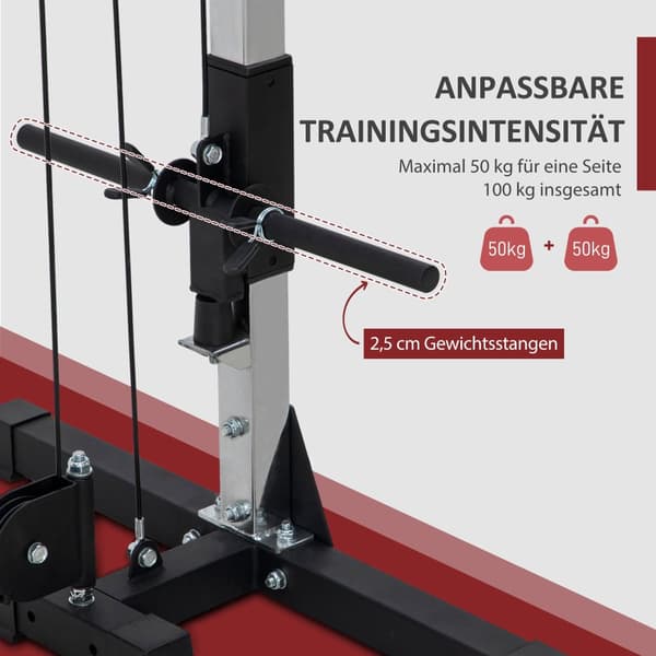 Kabeldrag Kraftstation, 245x85x207 cm, Svart