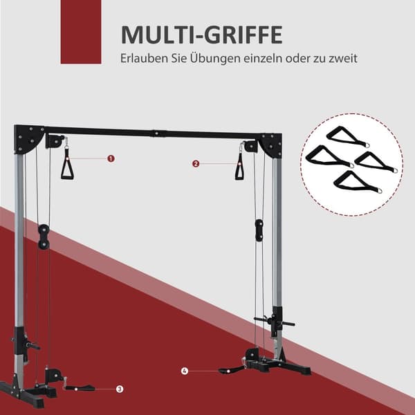 Kabeldrag Kraftstation, 245x85x207 cm, Svart