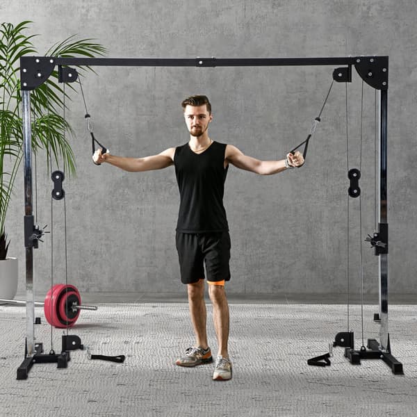 Kabeldrag Kraftstation, 245x85x207 cm, Svart