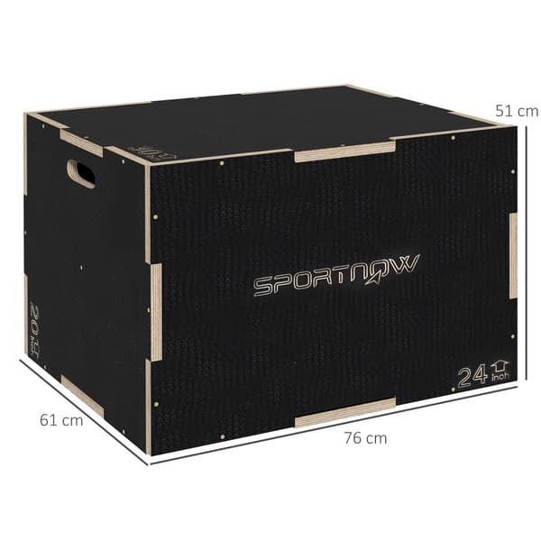 Jump Box, 76x61x51 cm, Sort