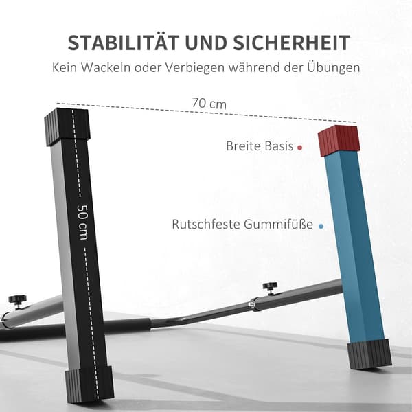 Dip Bars, Bars 2er Set, 70x50x80-105 cm, Svart