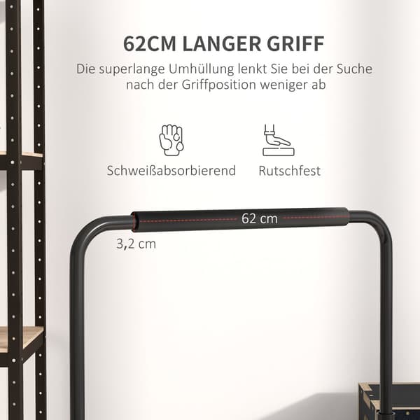 Dip Bars, Bars 2er Set, 70x50x80-105 cm, Svart