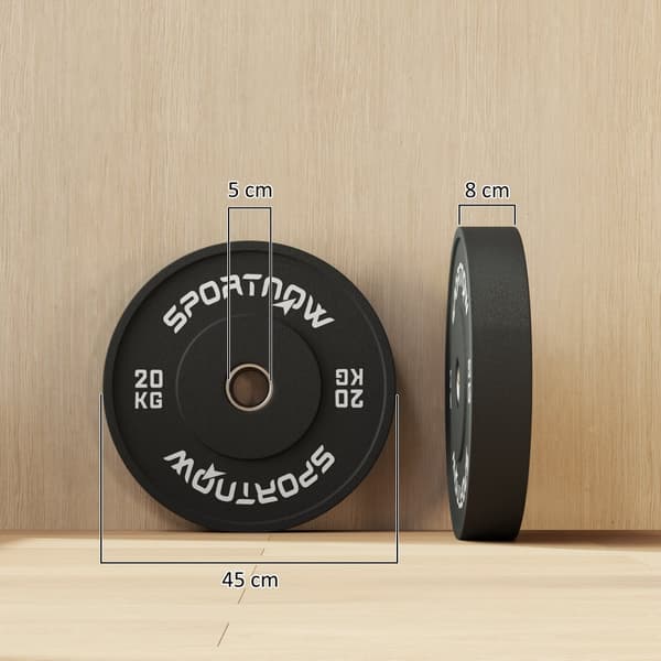 Hantelvikter Set, 2er-Set, 2x20kg, Svart