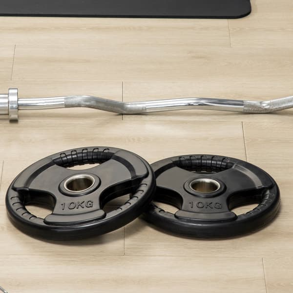 Hantelplattor, Tri-Grip 2 x 10 KG, Ø32 x 4H cm, Svart