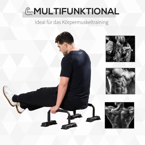 Push Up Bars, 36x25x20 cm, Svart