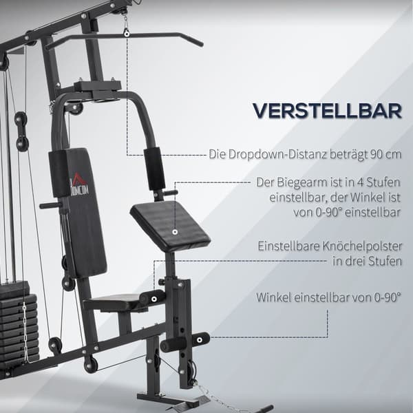 Gym Styrke Station, 148x108x207 cm, Sort