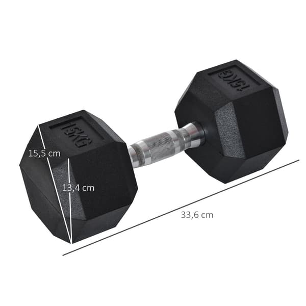 Hantel, Hexagon Kurzhantel, Svart