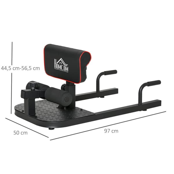 Træningsudstyr, Sissy Squat, 50x97x44.5–56.5 cm, Sort