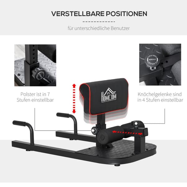 Træningsudstyr, Sissy Squat, 50x97x44.5–56.5 cm, Sort