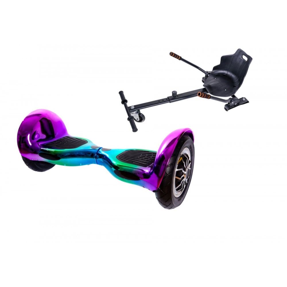 Package Smart Balance™ Hoverboard 10 inch, OffRoad Dakota + Hoverseat, Battery 4 Ah, Bluetooth, Bag, Leds