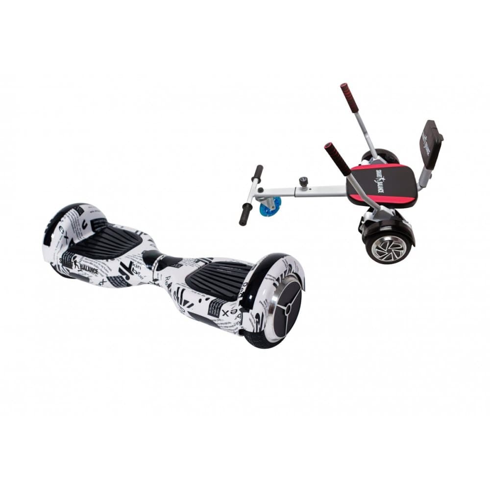 Package Smart Balance™ Hoverboard 6.5 inch, Regular News Paper + Hoverseat with Sponge, Motor 700 Wat, LED