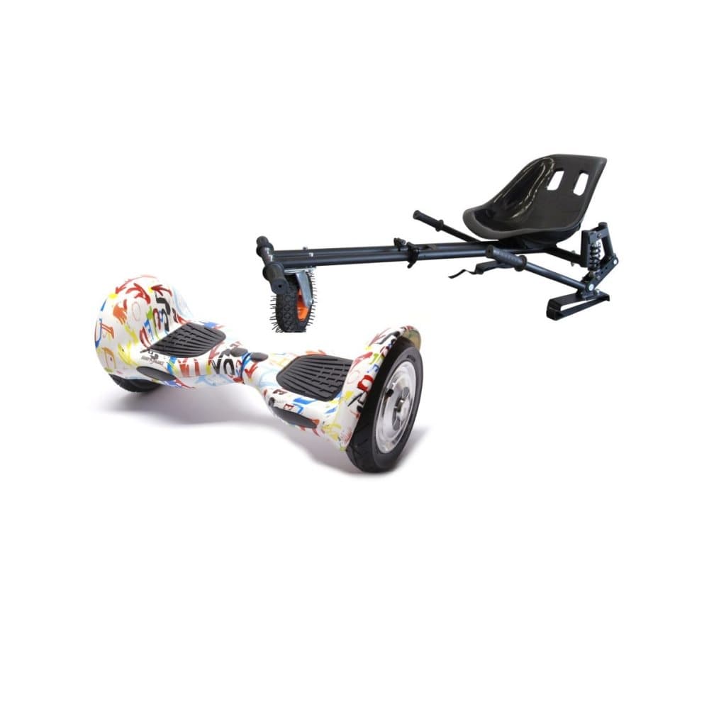 Package Smart Balance™ Hoverboard 10 inch, OffRoad Splash + Hoverseat with Suspensions, Battery 4 Ah, Bag, Leds