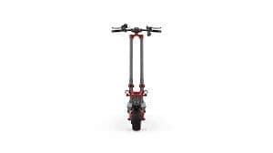 ZERO 11x elektrisk scooter, 100 km rækkevidde, tophastighed 95 km / t, motor 2 x 1600 W, 11 ″ pneumatiske hjul, hydrauliske ophæng (sort / rød)