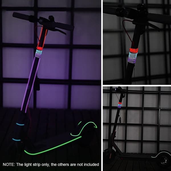 LED Scooter Light Strip Vandtætte biler Atmosfære 3 lystilstande - Lilla