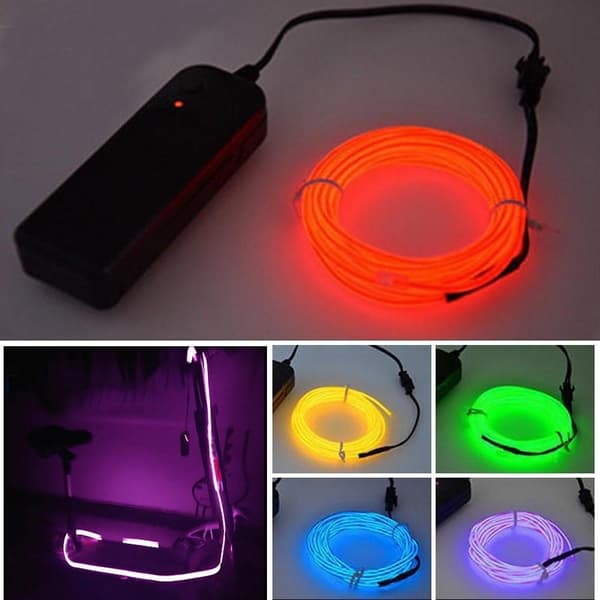 LED Scooter Light Strip Vandtætte biler Atmosfære 3 lystilstande - Lilla