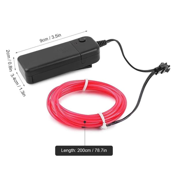 LED Scooter Light Strip Vandtætte biler Atmosfære 3 lystilstande - Gul