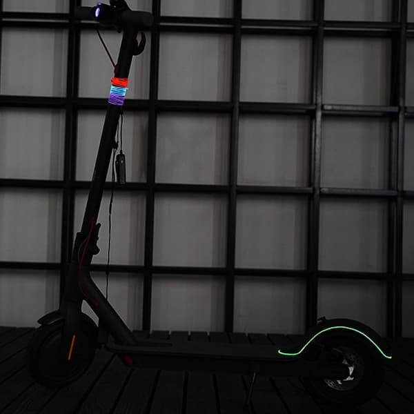 131cm scooter scooter lys batteridrevet fleksibel lampe - blå