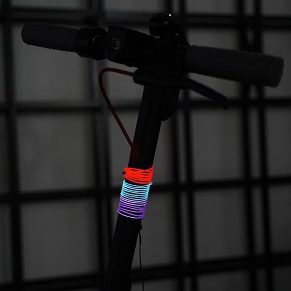 131cm scooter scooter lys batteridrevet fleksibel lampe - blå