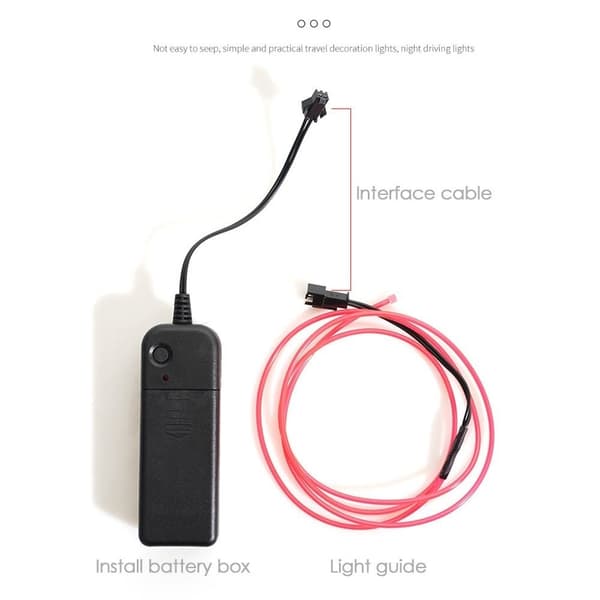 131cm Scooter Ambient Light Battery Powered Rope Lights - Red