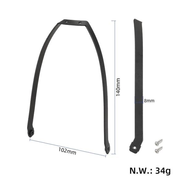 För Scooter Xiaomi 4 Pro ABS bakskärm + metallstödfäste