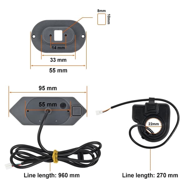 For Ninebot Max G30 baklys Blinklys LED Scooter baklampe