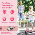 Miniatyrbilde 3 av 5: Barnescooter 2-hjuls sparkescooter med blinkende hjul Stativ og Cruise Småbarnsleke Rosa