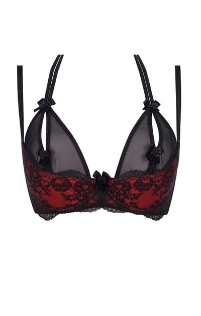 Tamarillo sorbet bh v-7791, sort og rød, 75b