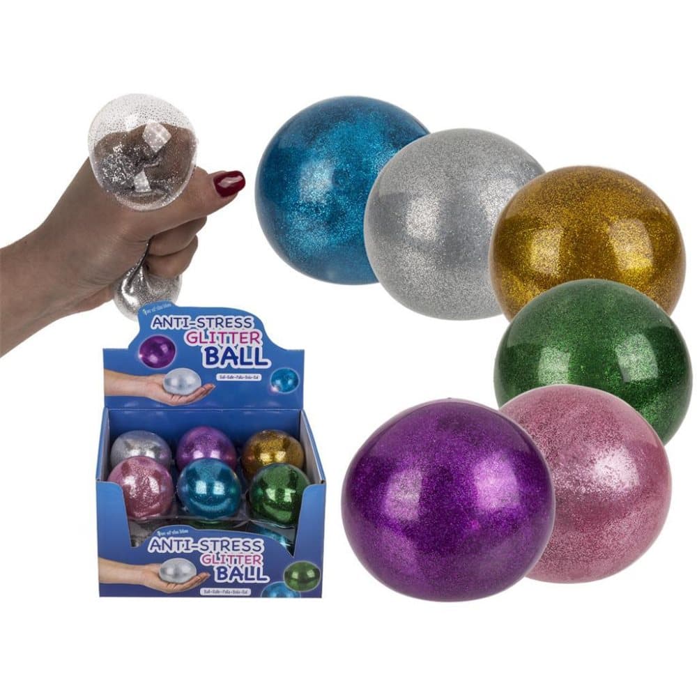 Anti-stress Squeeze Glitter Boll 7cm