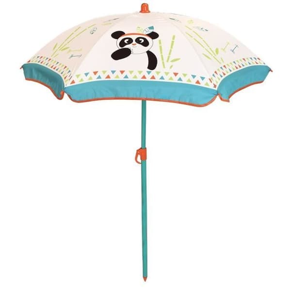 ROLIGT HUS 713144 INDISK PANDA Träpiknickbord med parasoll för barn