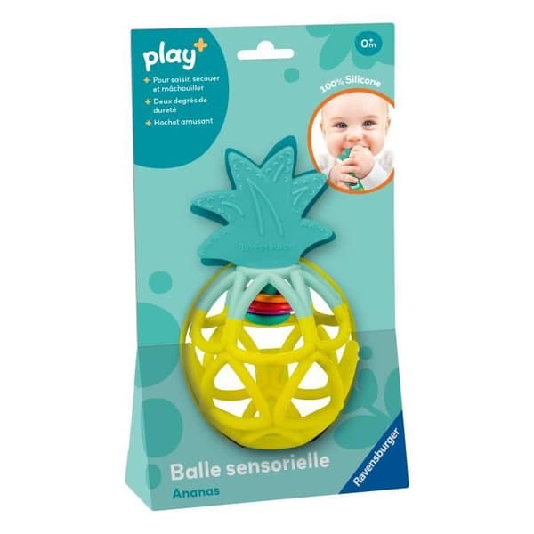 Ravensburger play+, Sensorisk boll - Ananas, 6-36 månader, Första ålder, bebis