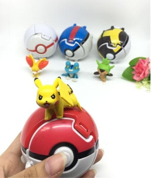 Pokemon Action Anime Figures Balls- Content Pikachu