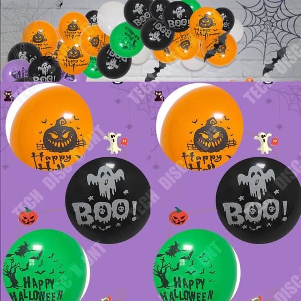 TD® Halloween Party-temaballonger, Familjesemesterfestdekoration, Halloween-ballongset