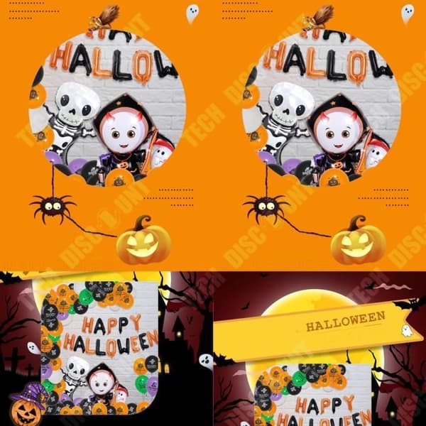 TD® Halloween Party-temaballonger, Familjesemesterfestdekoration, Halloween-ballongset