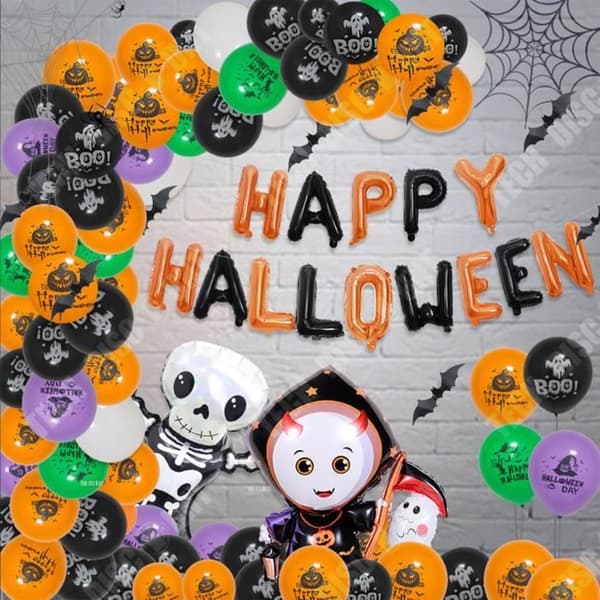 TD® Halloween Party-temaballonger, Familjesemesterfestdekoration, Halloween-ballongset
