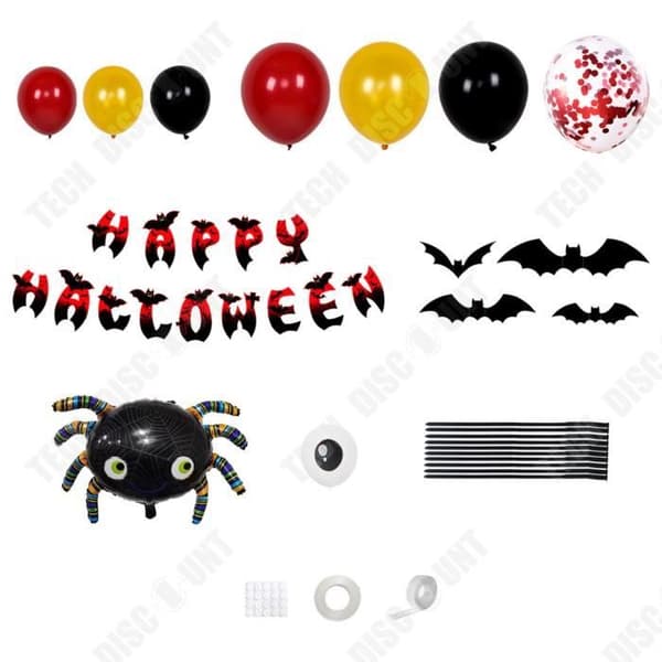 TD® Halloween dekoration glad halloween fladdermus flagga fest dekoration arrangemang ballonger halloween