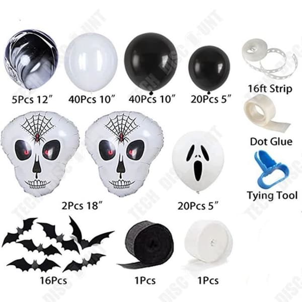 TD® Halloween dekoration halloween ballongset spökskalle aluminiumfolie ballong tema fest bakgrund klassrum dekoration