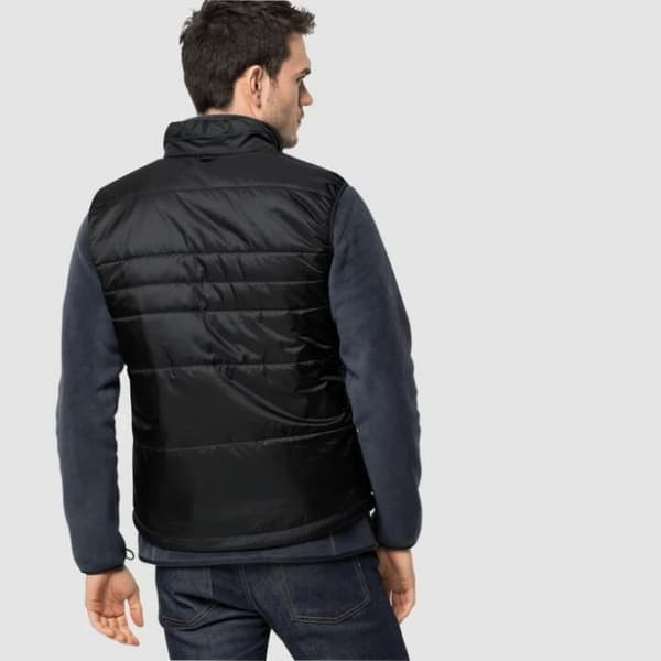 Jack Wolfskin argon ärmlös dunjacka - svart - XXL