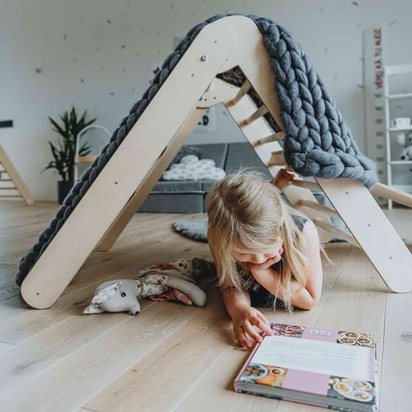 Montessori klättertriangel för barn – 2 höjdnivåer – Klatreställning för småbarn