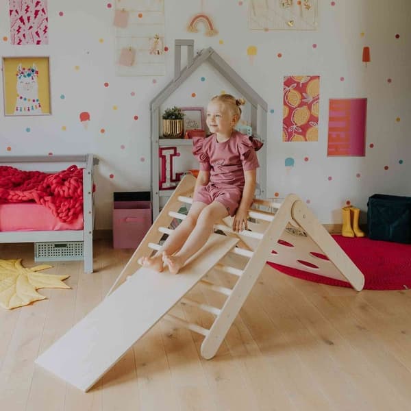 Montessori klättertriangel för barn – 2 höjdnivåer – Klatreställning för småbarn