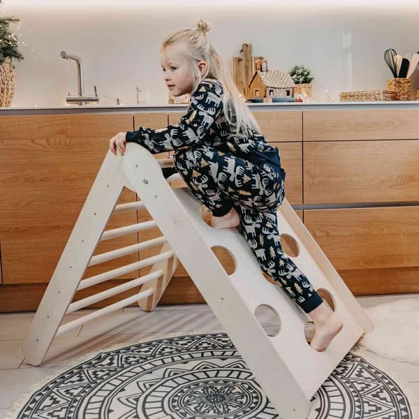 Montessori klättertriangel för barn – 2 höjdnivåer – Klatreställning för småbarn