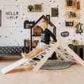 Miniatyrbild 2 av 11: Montessori klättertriangel för barn – 2 höjdnivåer – Klatreställning för småbarn