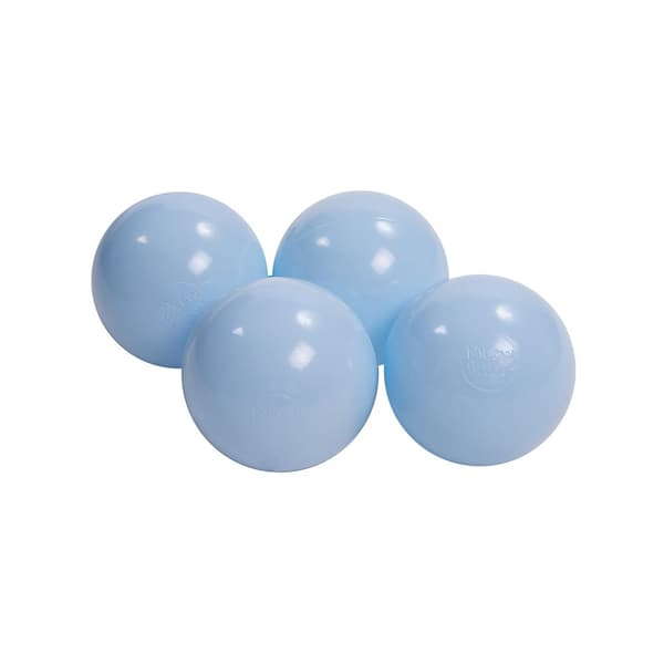 MeowBaby® Mjuka plastbollar för bollgropen för barn 7cm, 50 st. Ljusblå