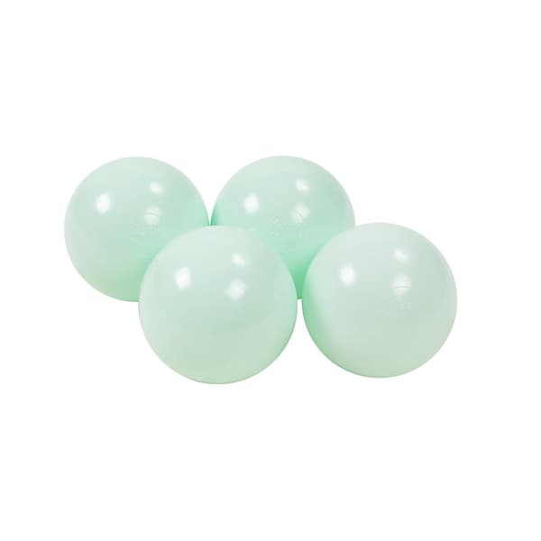 MeowBaby® Mjuka plastbollar för bollgropen för barn 7cm, 50 st. Mint
